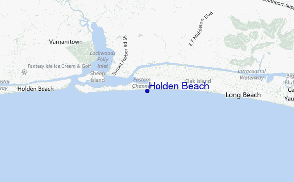 carte de localisation de Holden Beach