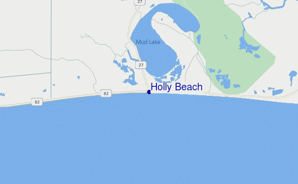 carte de localisation de Holly Beach