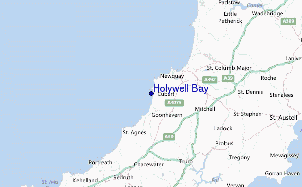 Holywell Bay Location Map