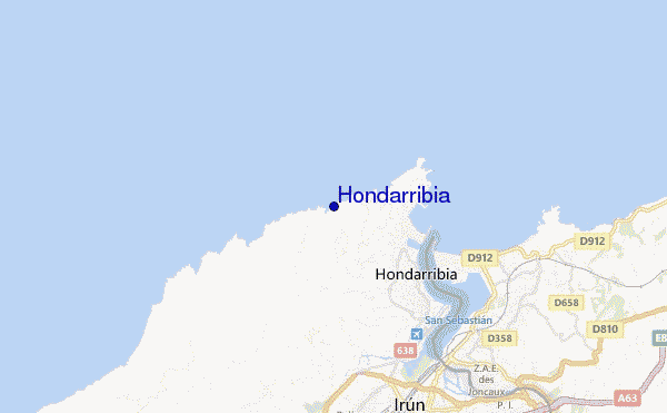 carte de localisation de Hondarribia