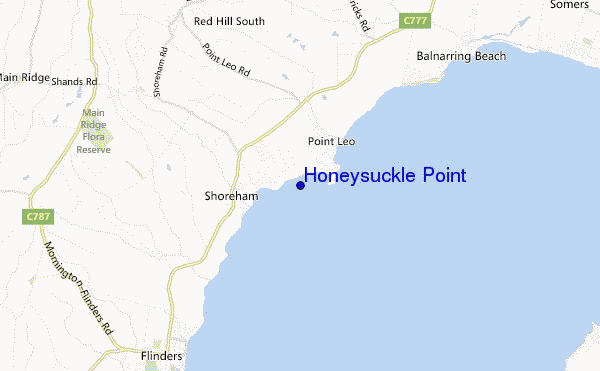 carte de localisation de Honeysuckle Point