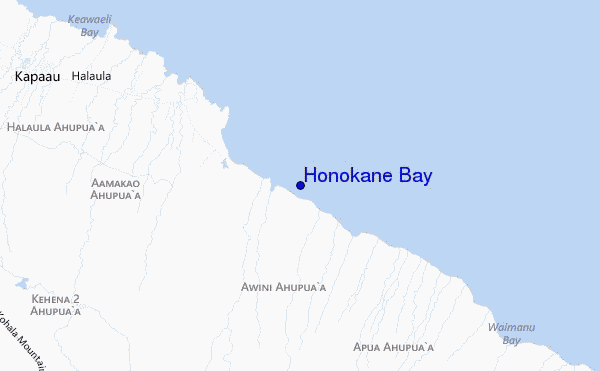 carte de localisation de Honokane Bay