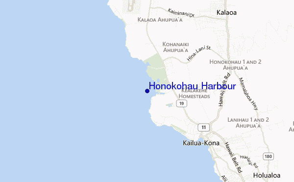 carte de localisation de Honokohau Harbour