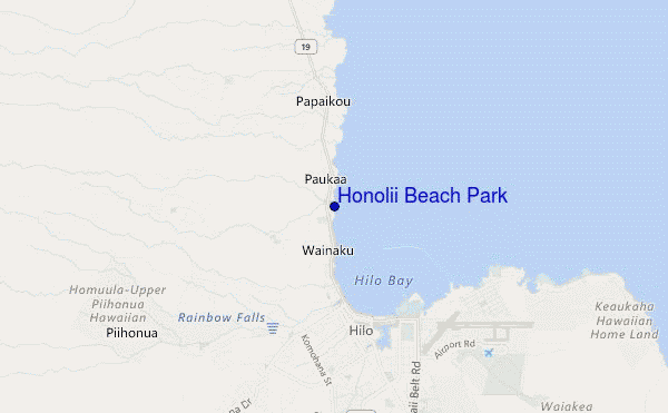 carte de localisation de Honolii Beach Park