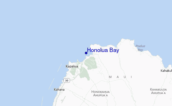 carte de localisation de Honolua Bay