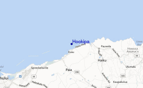 carte de localisation de Hookipa