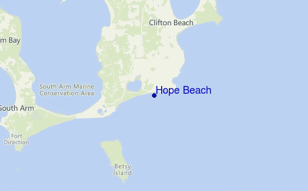 carte de localisation de Hope Beach