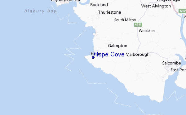 carte de localisation de Hope Cove
