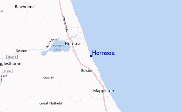 carte de localisation de Hornsea