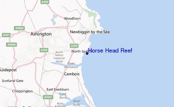 carte de localisation de Horse Head Reef