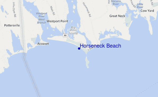 carte de localisation de Horseneck Beach