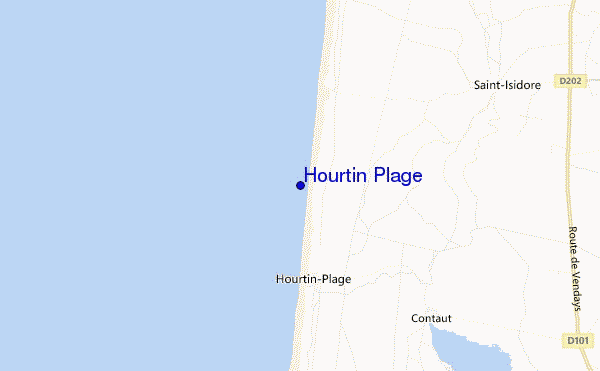 carte de localisation de Hourtin Plage