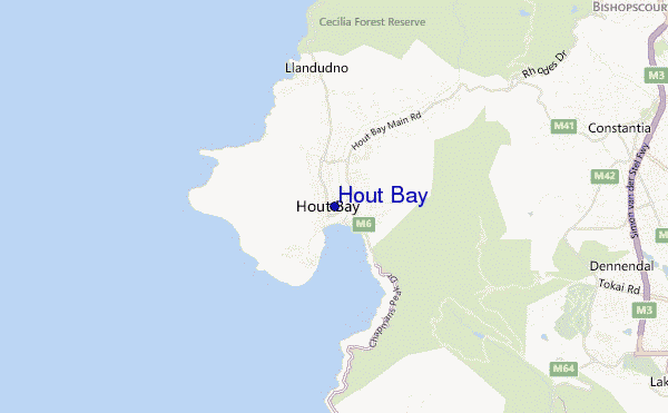 carte de localisation de Hout Bay