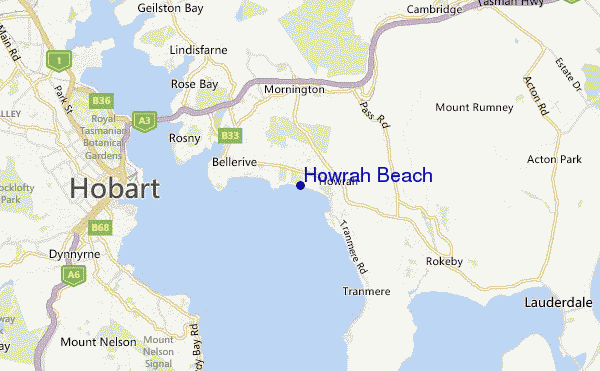carte de localisation de Howrah Beach