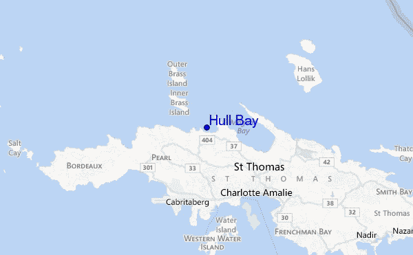 carte de localisation de Hull Bay