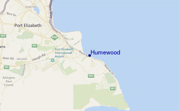carte de localisation de Humewood