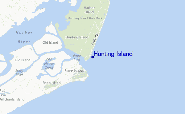 carte de localisation de Hunting Island