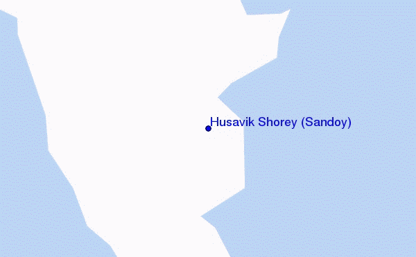 carte de localisation de Húsavik Shorey (Sandoy)