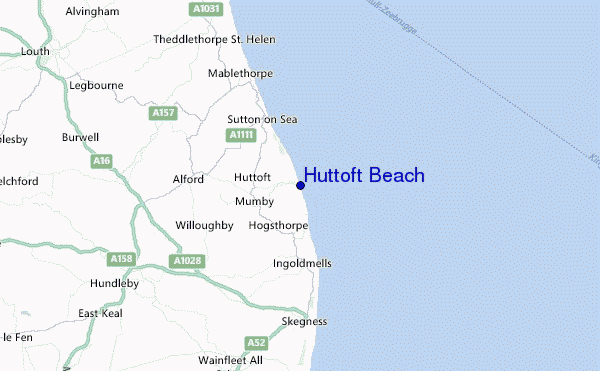 Huttoft Beach Location Map