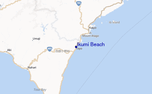 Ikumi Beach Location Map
