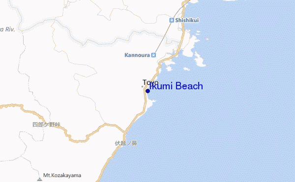 carte de localisation de Ikumi Beach
