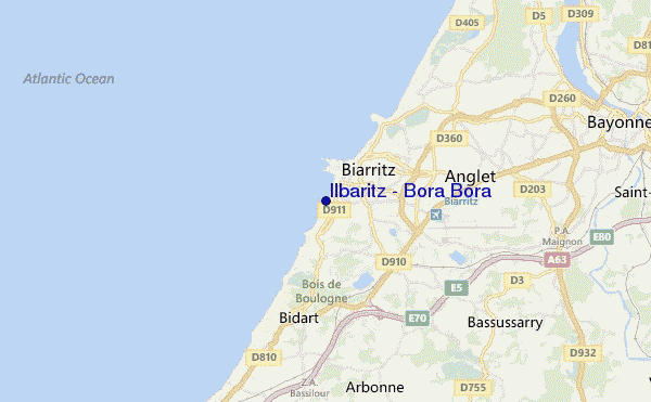 carte de localisation de Ilbaritz - Bora Bora