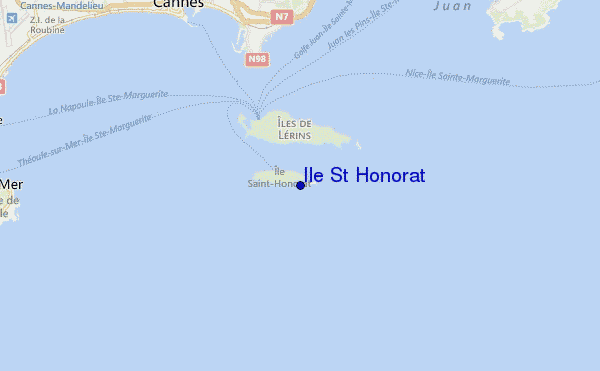 carte de localisation de Ile St Honorat