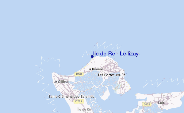 carte de localisation de Ile de Re - Le lizay