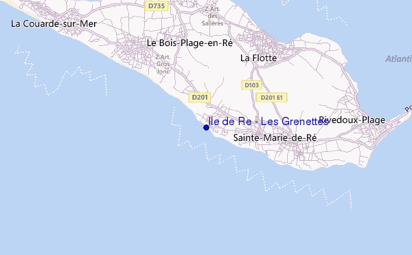 carte de localisation de Ile de Re - Les Grenettes