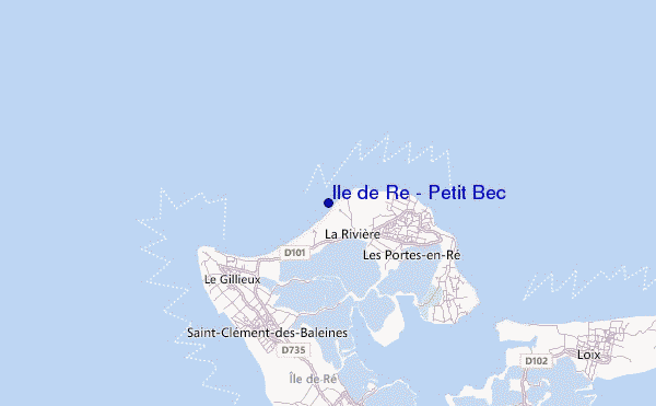 carte de localisation de Ile de Re - Petit Bec
