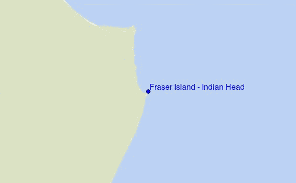 carte de localisation de Fraser Island - Indian Head
