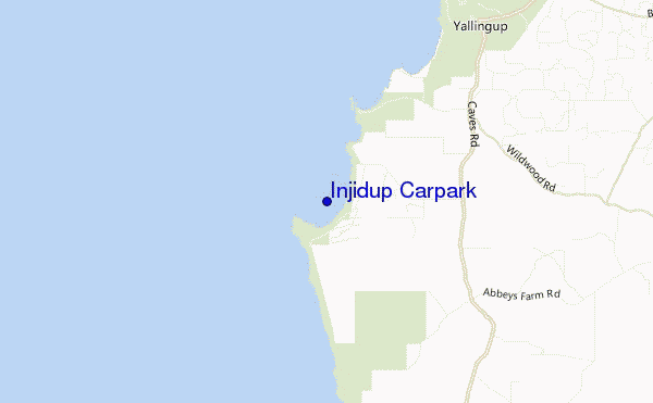 carte de localisation de Injidup Carpark