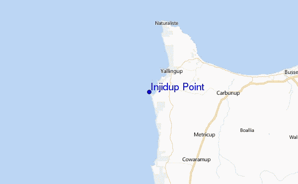 Injidup Point Location Map