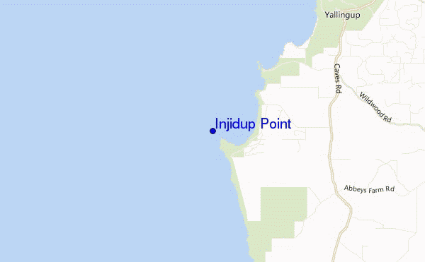 carte de localisation de Injidup Point