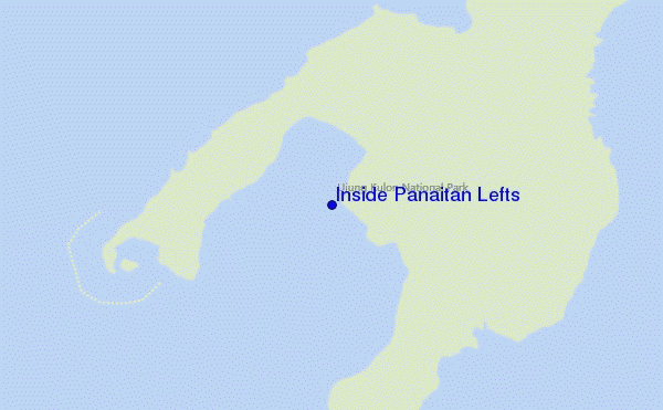 carte de localisation de Inside Panaitan Lefts