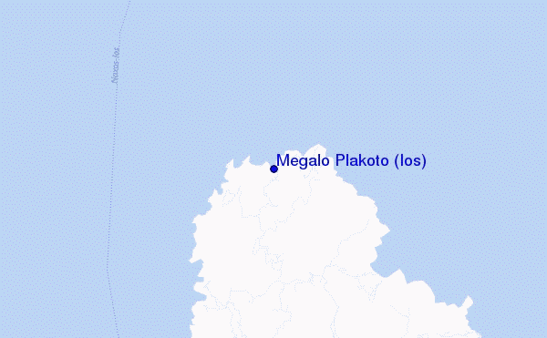 carte de localisation de Megalo Plakoto (Ios)