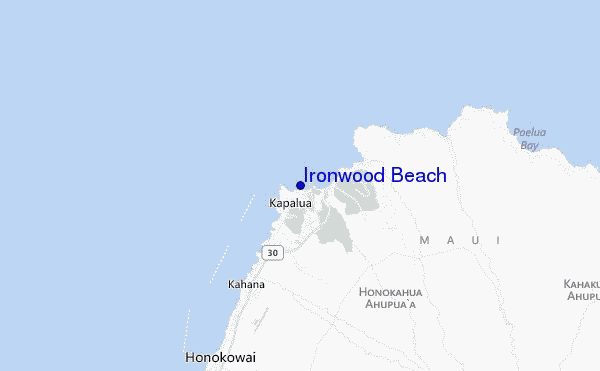 carte de localisation de Ironwood Beach