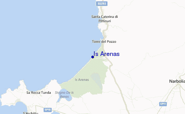 carte de localisation de Is Arenas