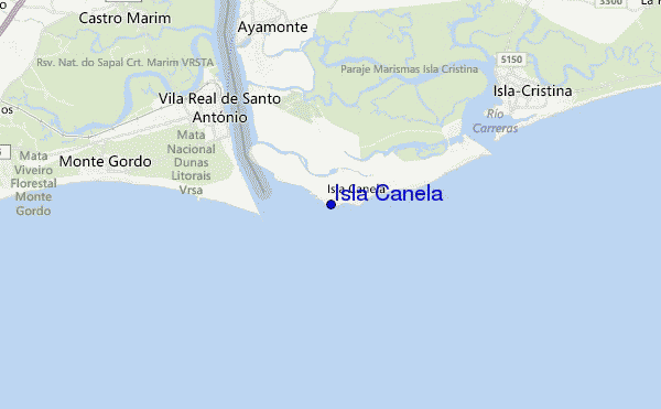 carte de localisation de Isla Canela