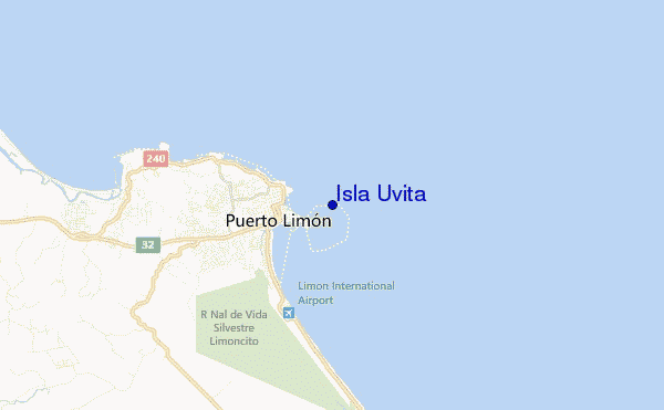 carte de localisation de Isla Uvita