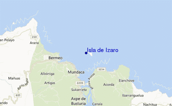 carte de localisation de Isla de Izaro