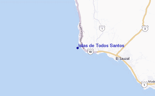 carte de localisation de Islas de Todos Santos