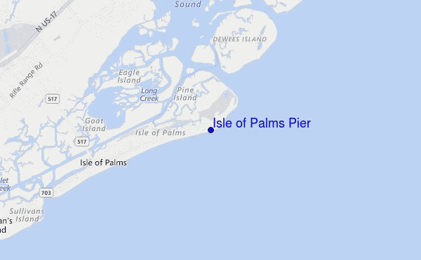 carte de localisation de Isle of Palms Pier