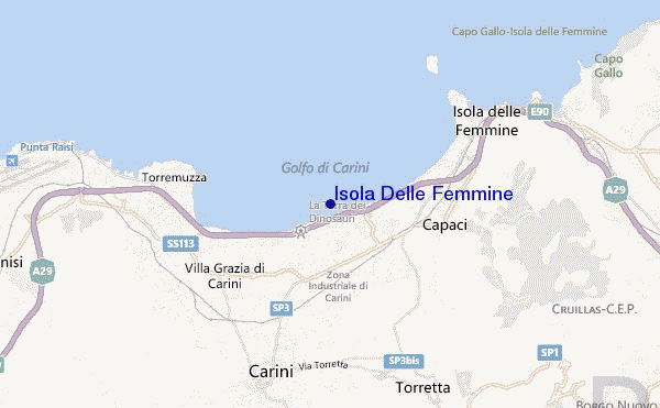 carte de localisation de Isola Delle Femmine