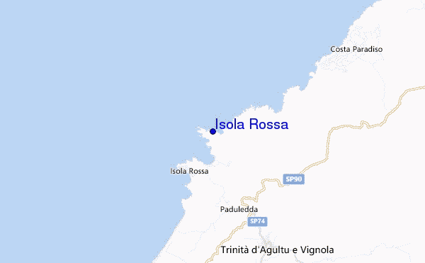 carte de localisation de Isola Rossa