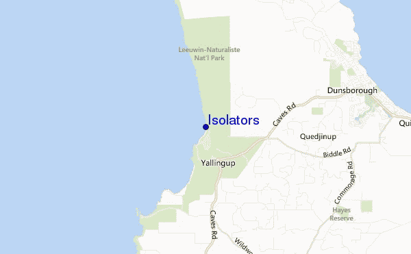 carte de localisation de Isolators