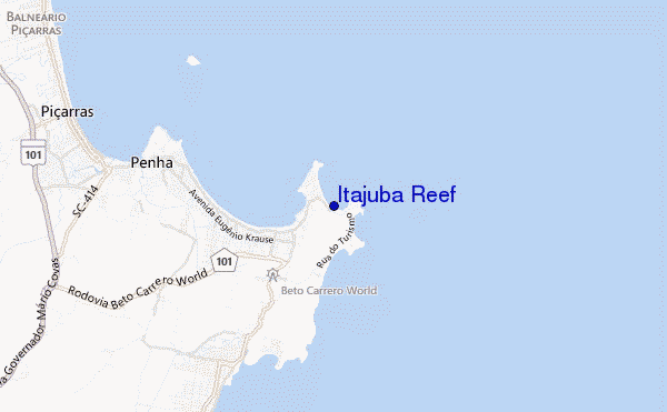 carte de localisation de Itajuba Reef