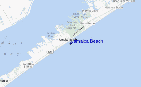 carte de localisation de Jamaica Beach