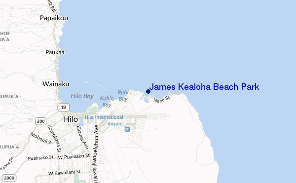 carte de localisation de James Kealoha Beach Park