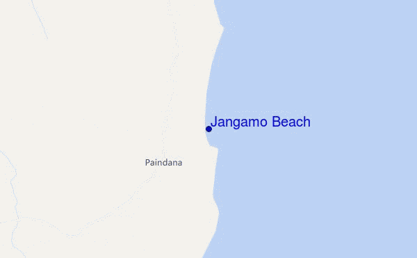carte de localisation de Jangamo Beach